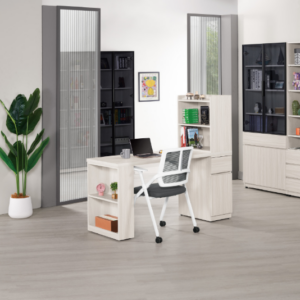 A1596-2 丹尼斯4尺L型書桌 全組 附活動隔板*1 可自由左右擺放