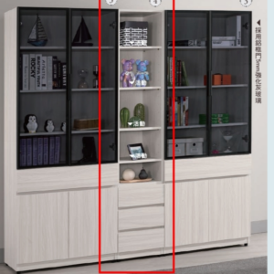 A1598-4 丹尼斯1.3尺開放書櫥 附活動隔板*3