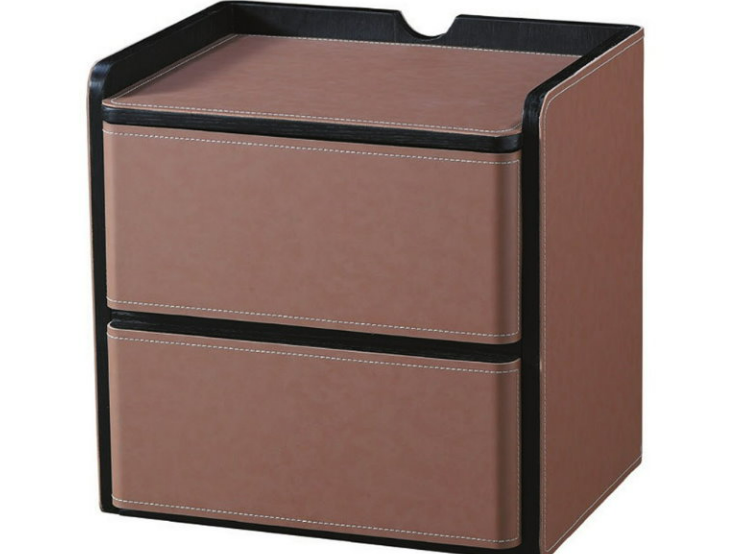 C279-6 A49馬鞍皮床頭櫃