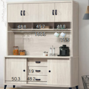 D729-5 布萊德5尺餐櫃 全組