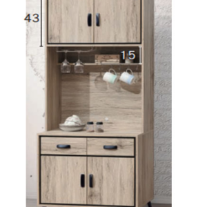 D729-7 伊勢丹2.7尺餐櫃 全組