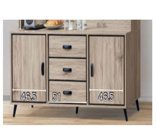 D729-12 伊勢丹5尺餐櫃 下座