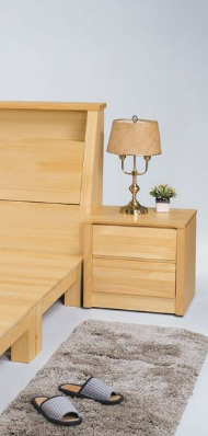 F112-7 艾莎床頭櫃 半實木 鋼珠滑軌