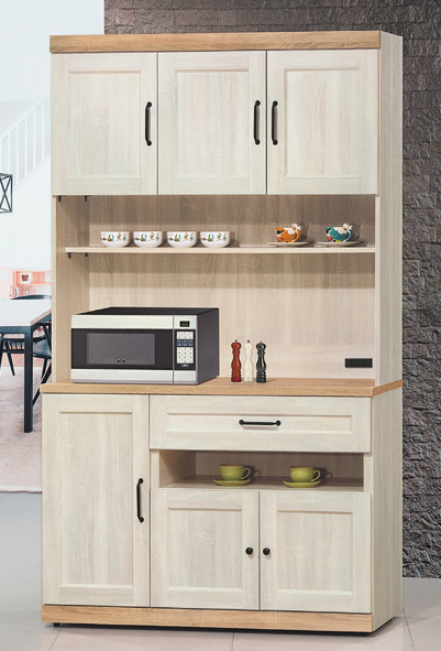 D732-4 鄉村風4尺餐櫃 全組