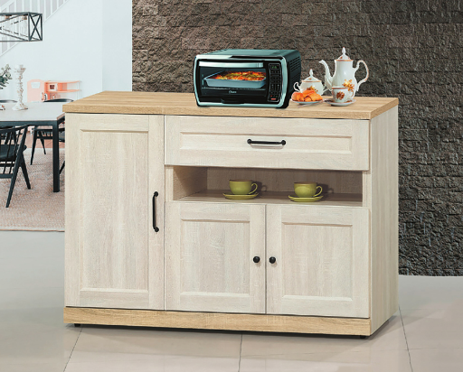 D732-5 鄉村風4尺餐櫃下座