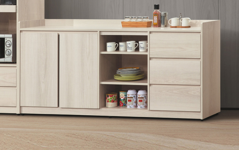 D733-3 卡洛琳北美杉木6尺餐櫃下座