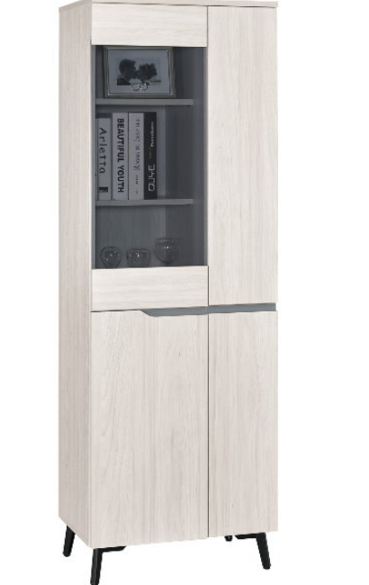 A1475-2 羅恩2尺玻門展示櫃 附活動隔板1大4小片