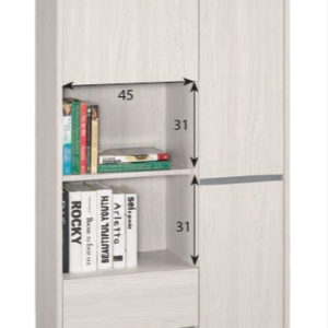 A1603-1 希斯洛5尺高書櫥 附活動隔板1大2小片