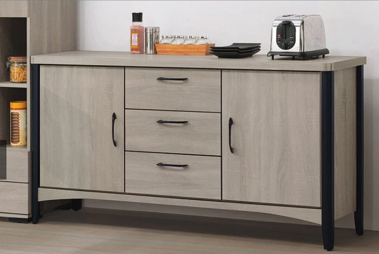 D734-3 卡爾5尺餐櫃下座