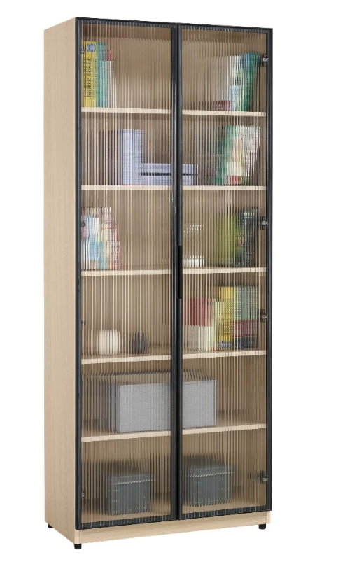 A1605-1 艾維斯2.7尺鋁門書櫥 附活動隔板*4