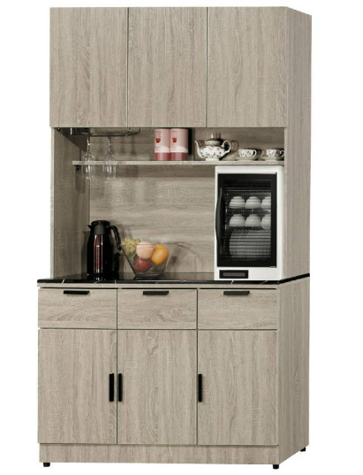 D735-5 夏洛特4尺石面餐櫃 全組