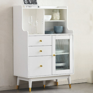 D737-1 (HC-CBG1092-08)白色媥蝠俠0.8米三抽一門餐邊櫃