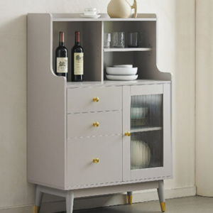 D737-2 香檳色蝙蝠俠0.8米三抽一門餐邊櫃