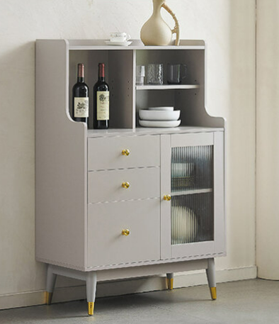 D737-2 香檳色蝙蝠俠0.8米三抽一門餐邊櫃