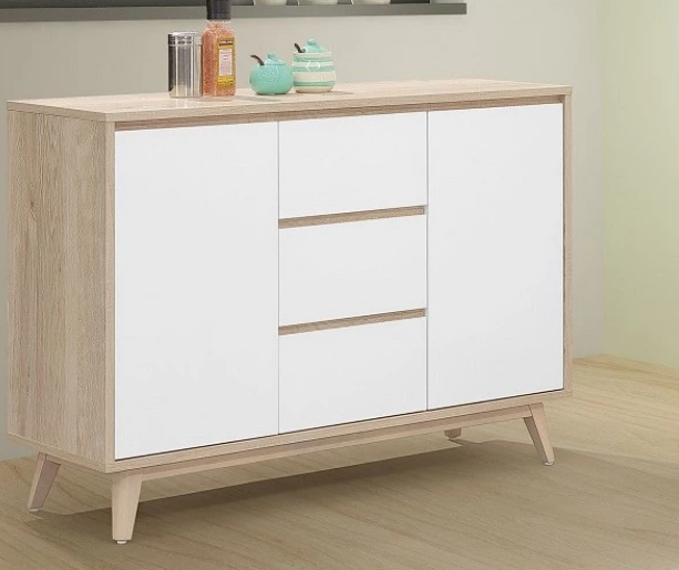 D737-3 肯詩特原橡雙色3.6尺餐櫃