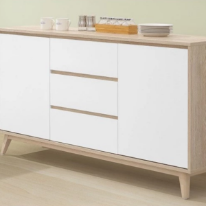 D737-4 肯詩特原橡雙色5尺餐櫃