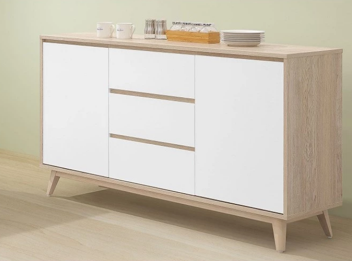 D737-4 肯詩特原橡雙色5尺餐櫃