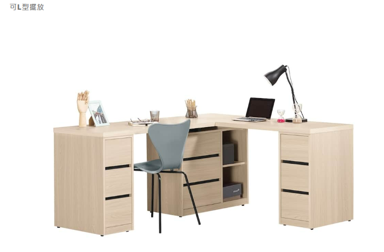 A1606-1 艾維斯6.8尺多功能組合書桌 全組 桌面5尺+5尺