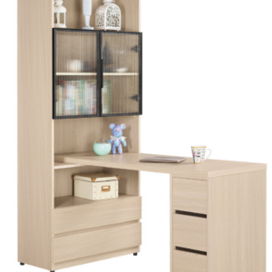 A1607-2 艾維斯4尺L型三抽書桌 附活動隔板*1