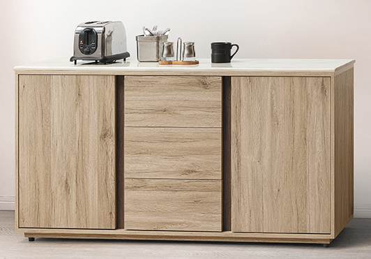 D738-5 莫蘭迪5尺岩板餐櫃