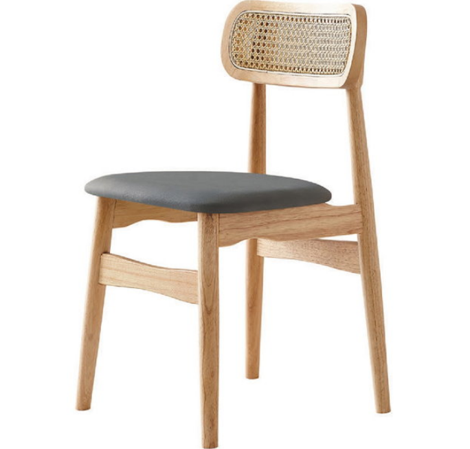 D803-2 蘇西眼鏡深灰貓抓皮餐椅