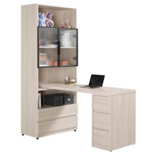 A1611-1里斯特5尺L型三抽書桌 附活動隔板*1