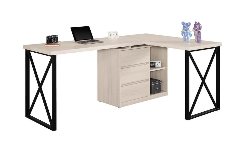 A1610-4 里斯特6.8尺多功能組合書桌 全組 桌面5尺+5尺