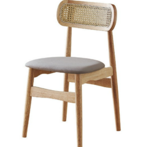 D803-4 蘇西眼鏡淺灰貓抓皮餐椅 座深40 座高46公分