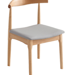 D804-2 大牛角淺灰貓抓皮餐椅  座深38 座高46公分