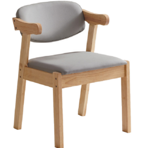 D804-4 Z字淺灰貓抓皮餐椅