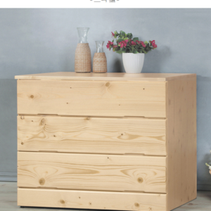 F124-6松木多功能床組 全組 含三斗櫃 置物櫃