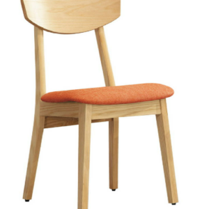 D807-5 羅丹橡木餐椅 橘色 座深46 座高45公分