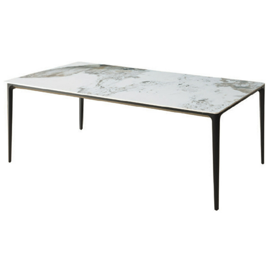 D810-1 潘朵拉圓角黑鋁6尺餐桌