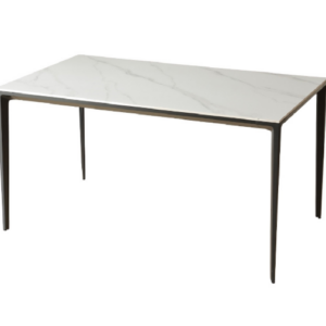 D810-5 魯珀特賓利岩板6尺餐桌 直角黑鋁