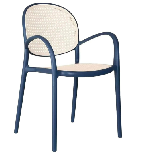 D811-2 格倫餐椅 藍白色