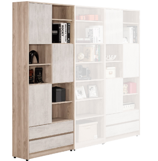 A1616-2 納維斯2.7尺書櫥 附活動隔板6片