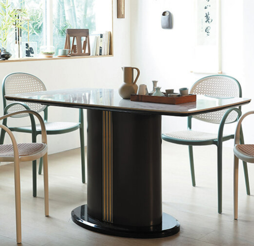 D811-4 達雷爾岩板4.6尺餐桌