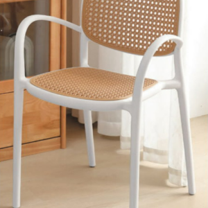 D811-5 格倫餐椅 白棕色