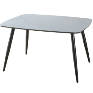 D814-3 莫滋馬肚白玻璃餐桌