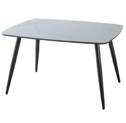 D814-3 莫滋馬肚白玻璃餐桌