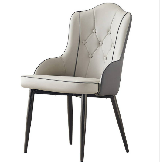 D818-2 布萊斯淺灰餐椅 座深48 高47公分