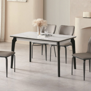 D818-4 亞倫亮光岩板餐桌