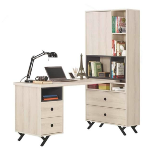 A1623-1 優娜5尺L型四抽書桌 附活動隔板*1大 *1小 可自行左右擺放