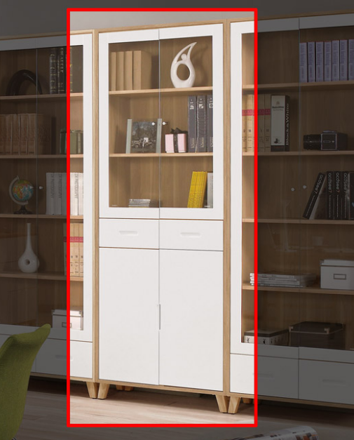 A1626-2 羅德尼2.6尺中抽書櫥 附活動隔板*3