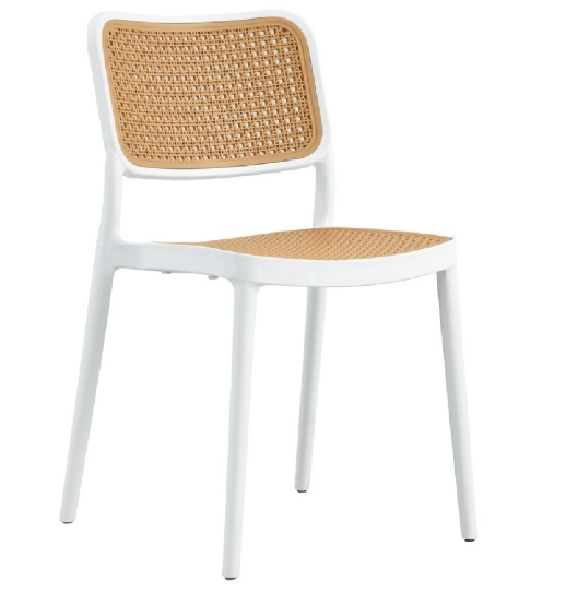 D823-9 安妮網狀餐椅 白框 座深40 座高45公分