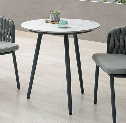 A236-04瑞絲戶外岩板圓桌 深灰