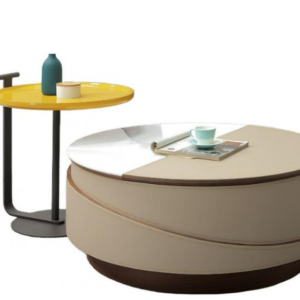 A244-01布萊爾馬鞍皮岩板升降茶几組