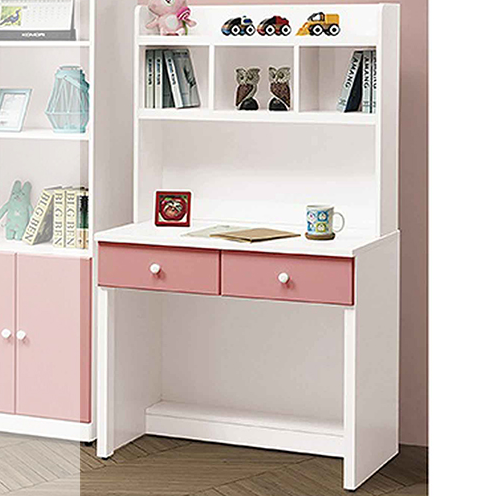 757-6雲朵粉紅色3尺書桌上+下