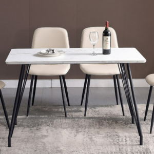 D827-5 樂芙岩板白色餐桌