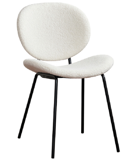 D831-2 納特白色布餐椅